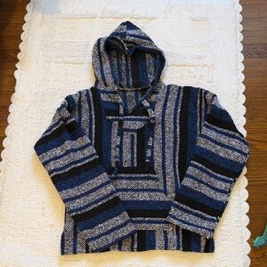 Striped Blue and Black Men's Sweater